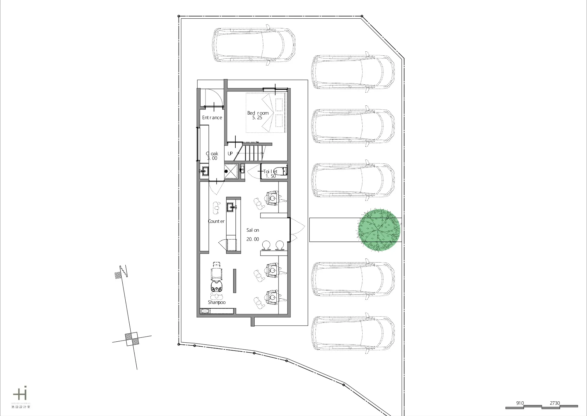 ファーストプラン：林の美容室と住まい