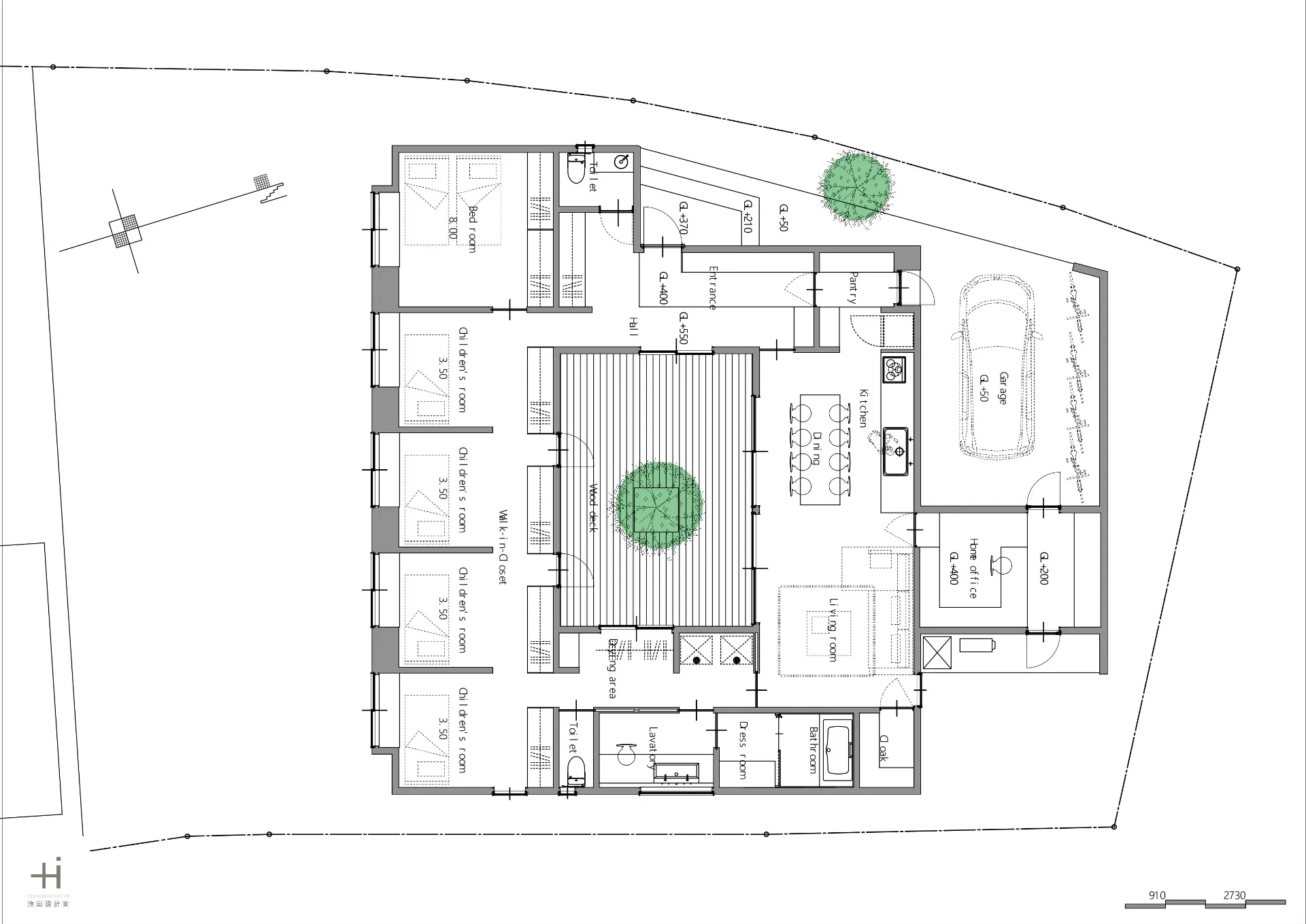 ファーストプラン：中山のロの字のコートハウス